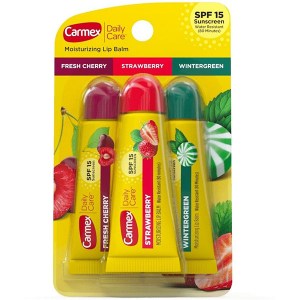 Купить бальзам для губ Carmex Lip Balm SPF15 Cherry Strawberry Wintergreen Set